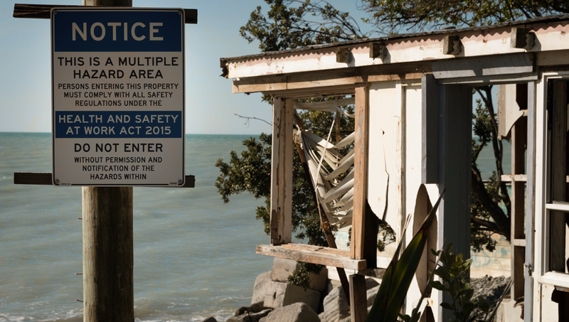 Notice this is a multiple hazard area sign