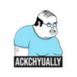 ackchyually Logo
