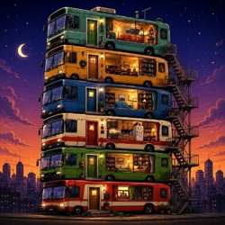 Logo bus house