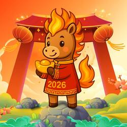 FIRE HORSE 丙午 Logo