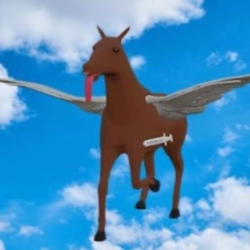 Flying Ketamine Horse Logo