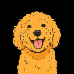 Samson the Goldendoodle Logo