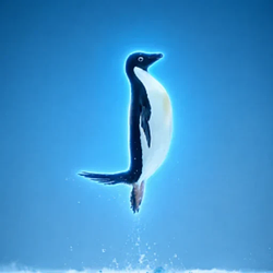 The Ascending Penguin Logo