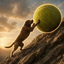 The Sisyphean Labrador Logo