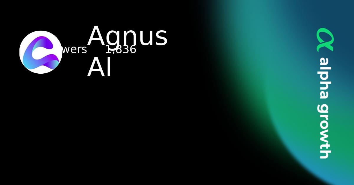 Agnus AI & agn Token Crypto Analytics & User Data | AlphaGrowth