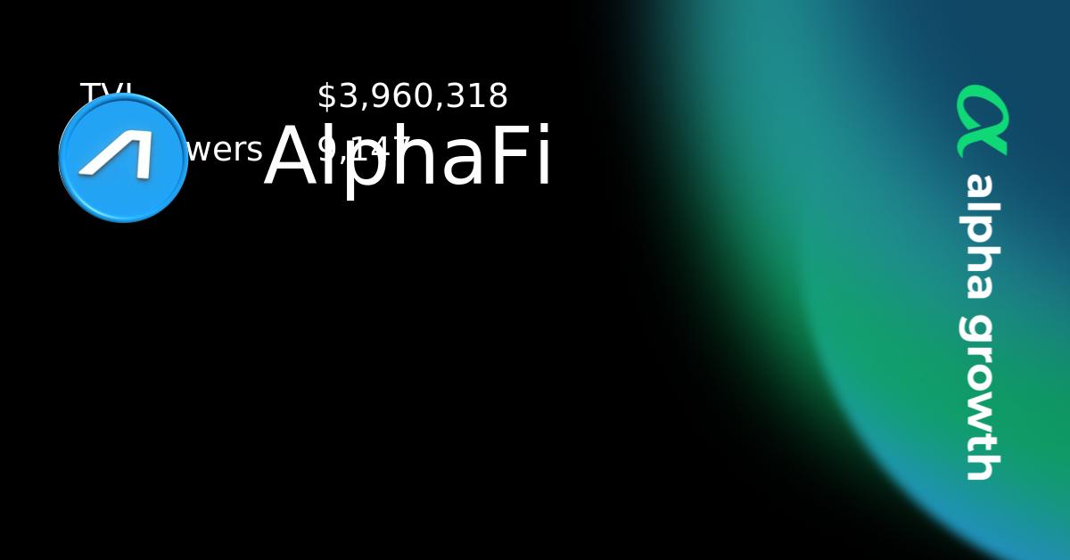 AlphaFi & ALPHA Token Crypto Analytics & User Data | AlphaGrowth