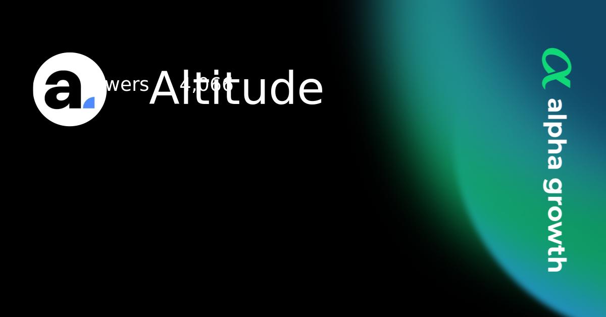 Altitude Crypto Analytics & User Data | AlphaGrowth