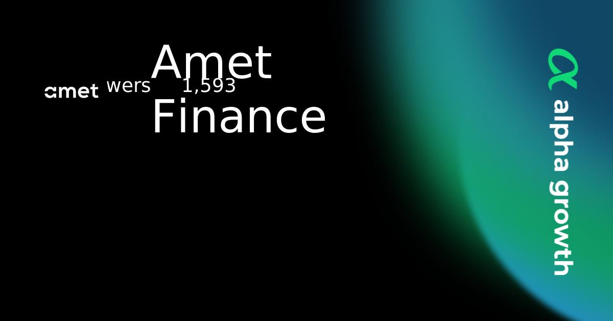 Amet Finance Crypto Analytics & User Data | AlphaGrowth