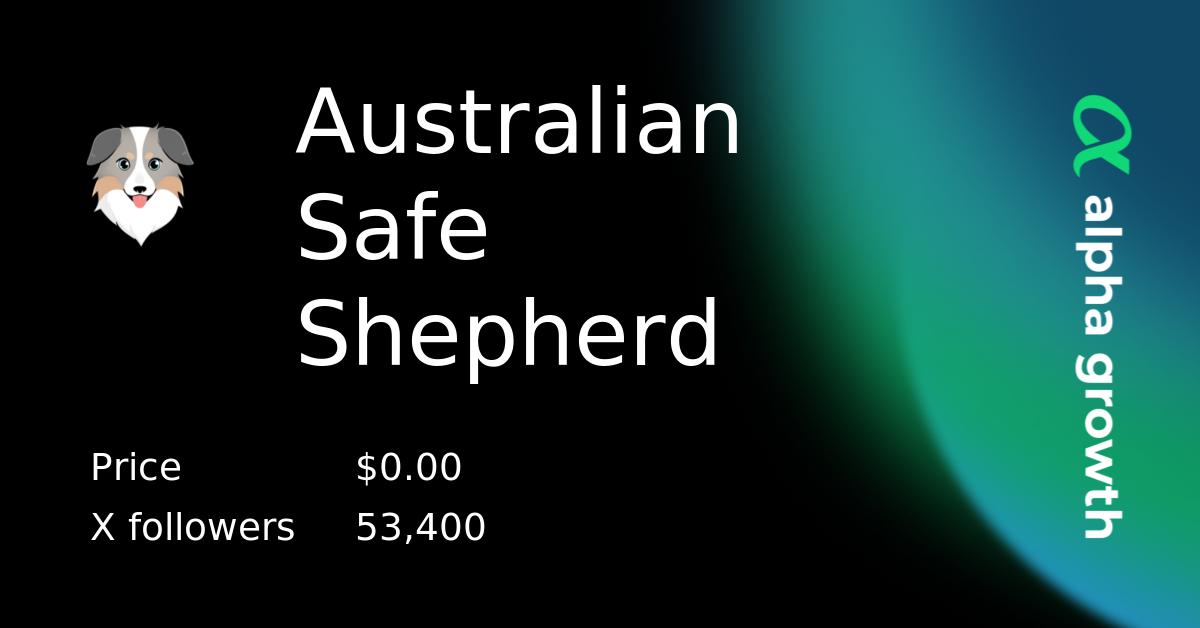 Australian Safe Shepherd & ass Token Crypto Analytics & User Data