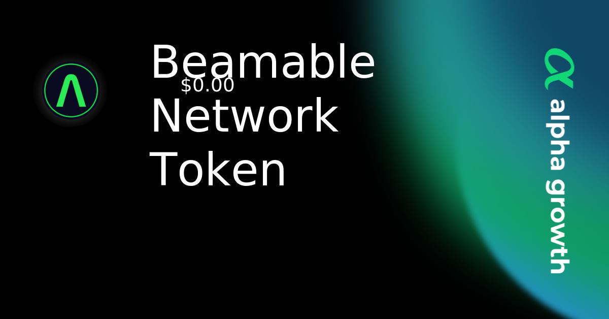 Beamable Network Token & bmb Token Crypto Analytics & User Data ...