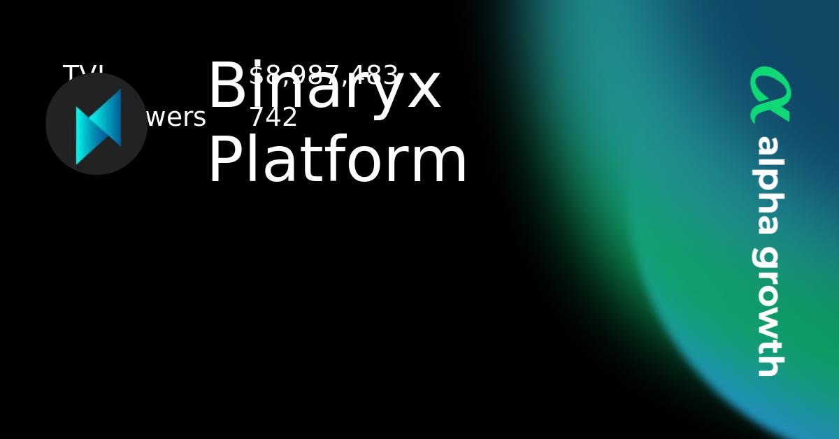 Binaryx Platform & BNRX Token Crypto Analytics & User Data | AlphaGrowth