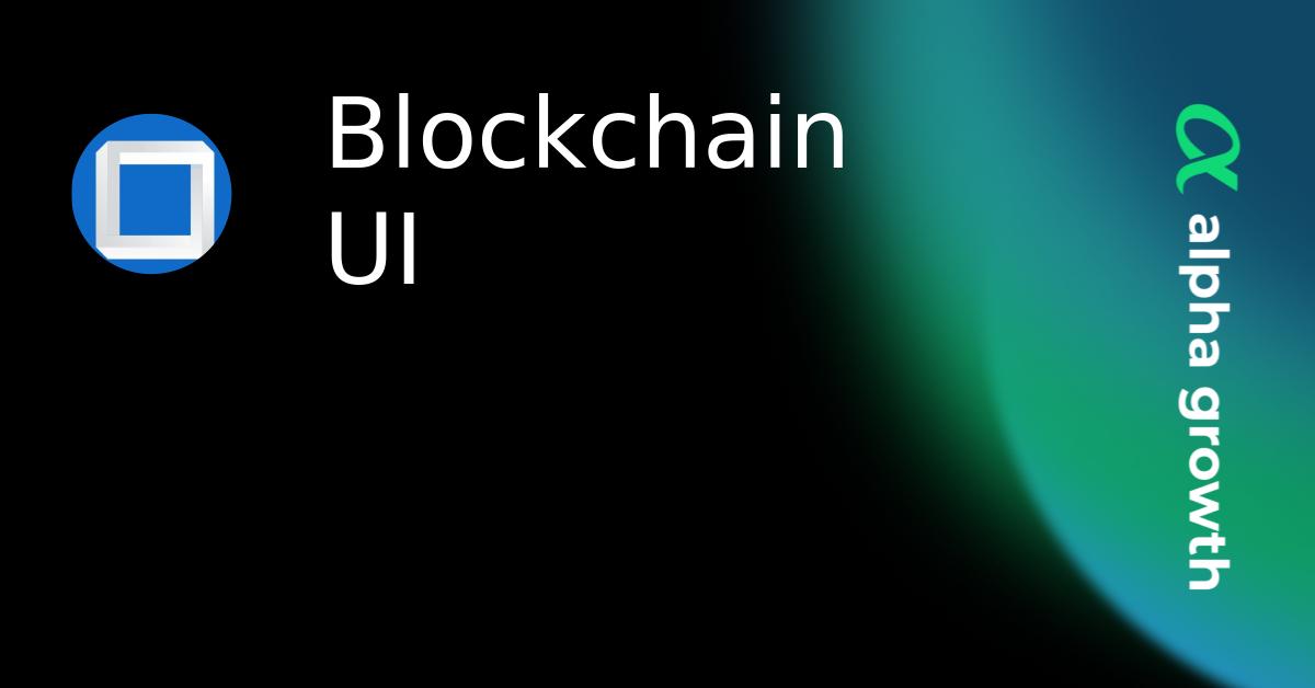 Chain Ui Blockchain UI Crypto Analytics & User Data | AlphaGrowth
