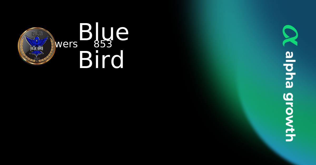 Blue Bird Crypto Analytics & User Data | AlphaGrowth