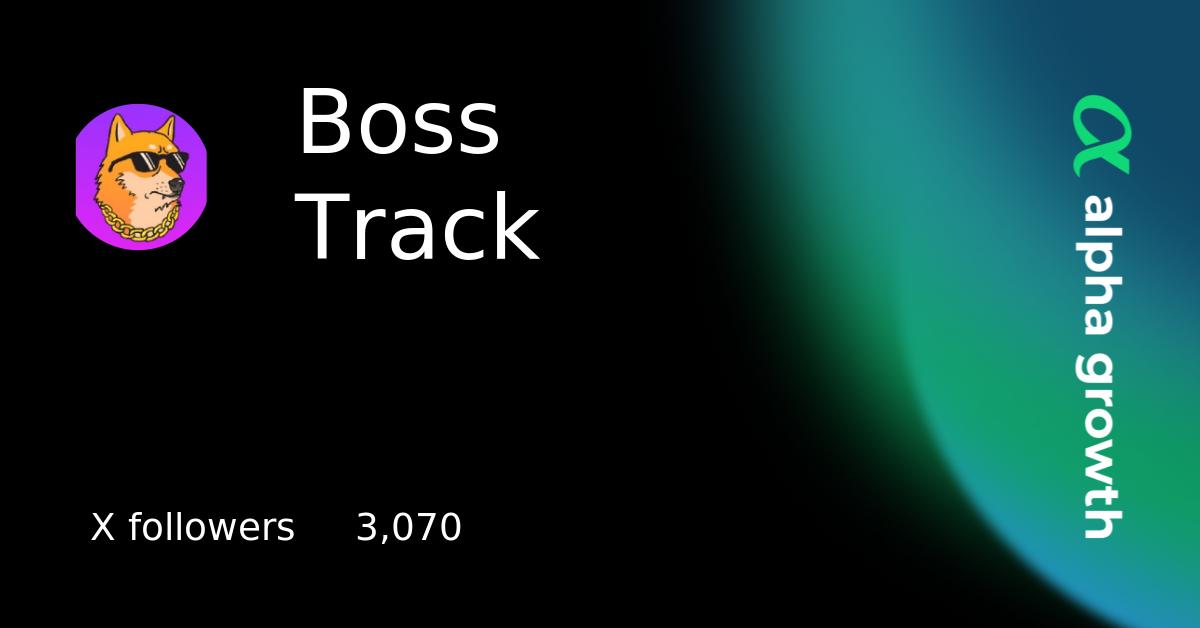 Track Boss Boss Track Crypto Analytics & User Data | AlphaGrowth