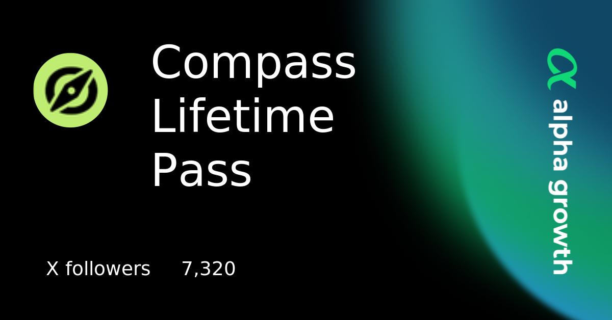 Compass Lifetime Pass Crypto Analytics & User Data AlphaGrowth