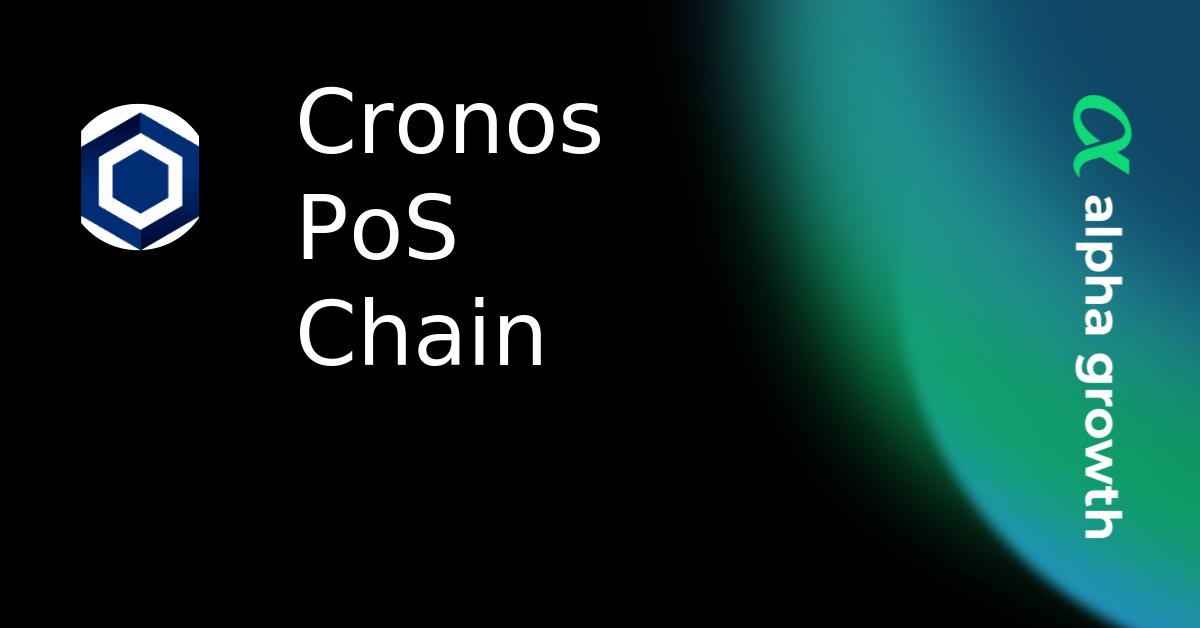 Cronos PoS Chain Crypto Analytics & User Data | AlphaGrowth