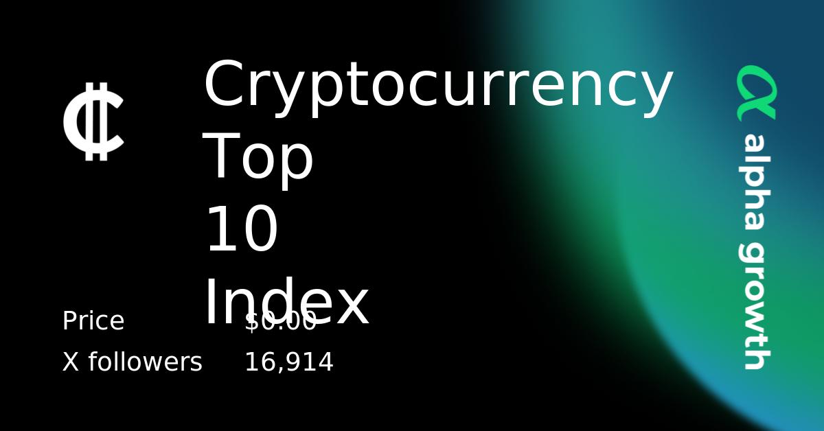 Cryptocurrency Top 10 Index & cc10 Token Crypto Analytics & User Data