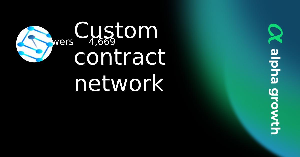 Custom contract network & ccn Token Crypto Analytics & User Data ...