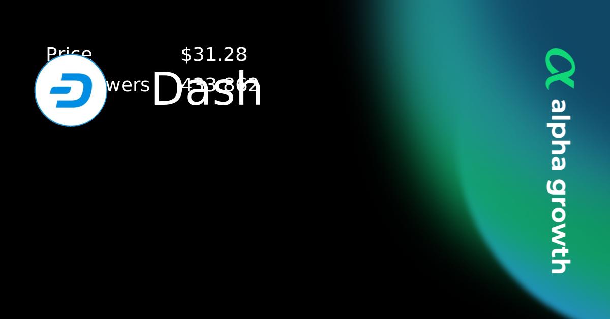 Dash & dash Token Crypto Analytics & User Data | AlphaGrowth