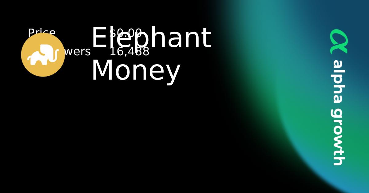 Elephant Money Elephant Token Crypto Analytics User Data Alphagrowth