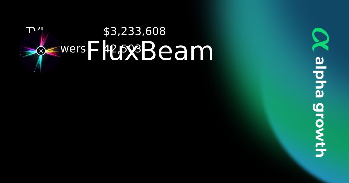 FluxBeam Crypto Analytics & User Data | AlphaGrowth