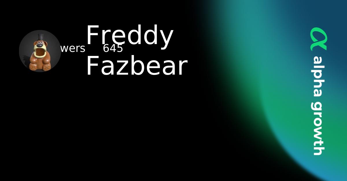 Freddy Fazbear &amp; $fred Token Crypto Analytics &amp; User Data | AlphaGrowth