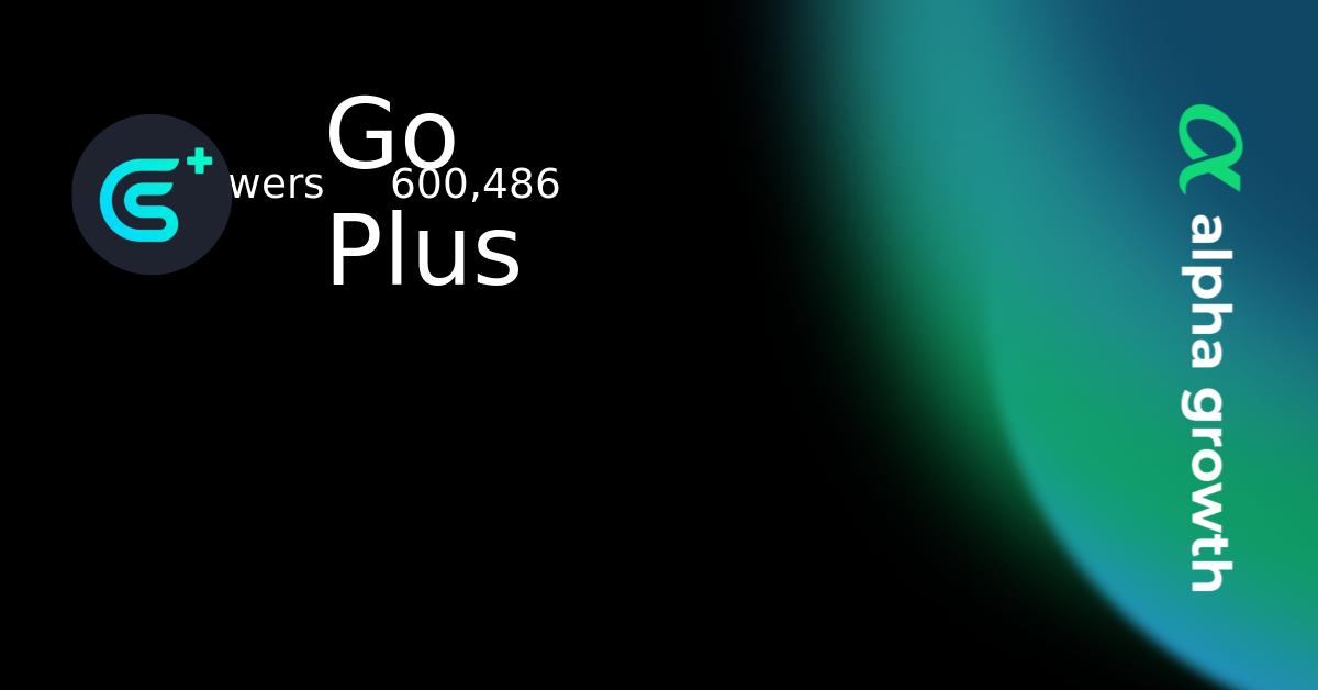 Go Plus Crypto Analytics & User Data | AlphaGrowth