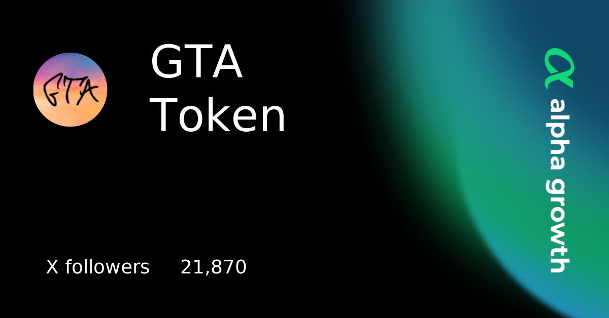 GTA Token & gta Token Crypto Analytics & User Data | AlphaGrowth