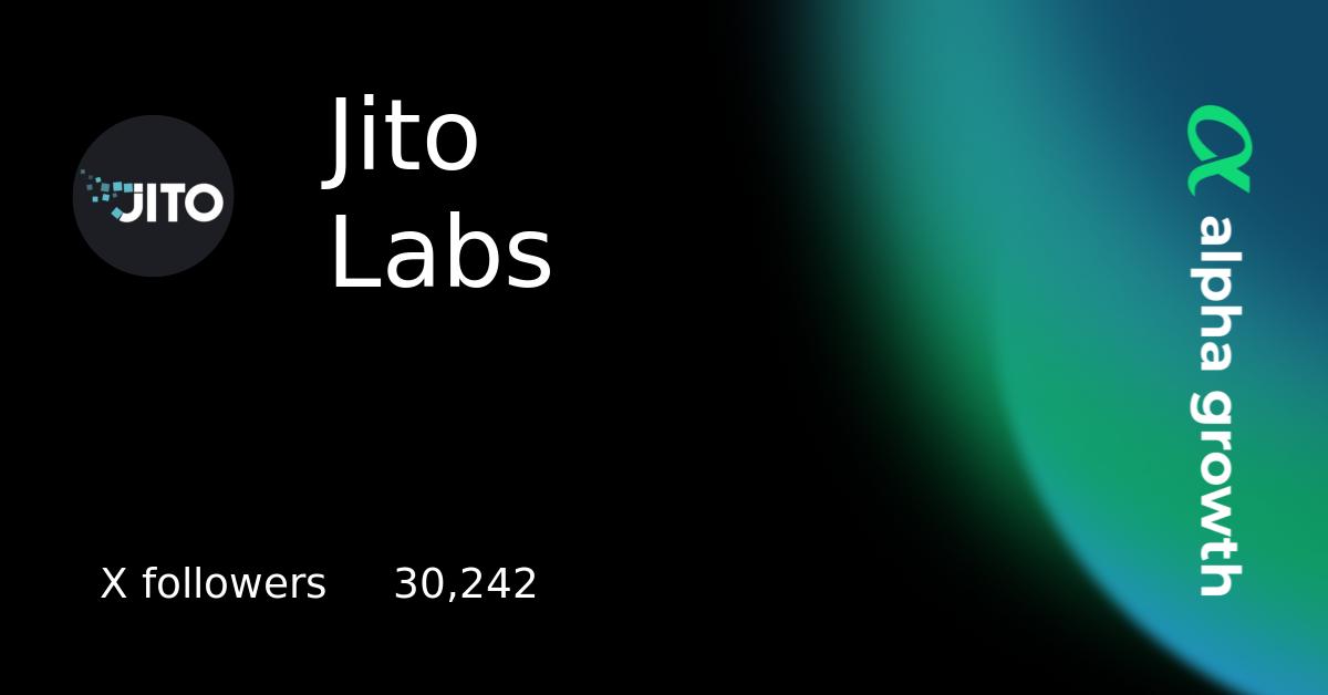 Jito Labs Crypto Analytics & User Data | AlphaGrowth