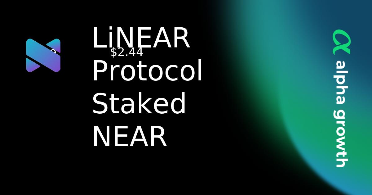 LiNEAR Protocol Staked NEAR & linear Token Crypto Analytics & User Data ...