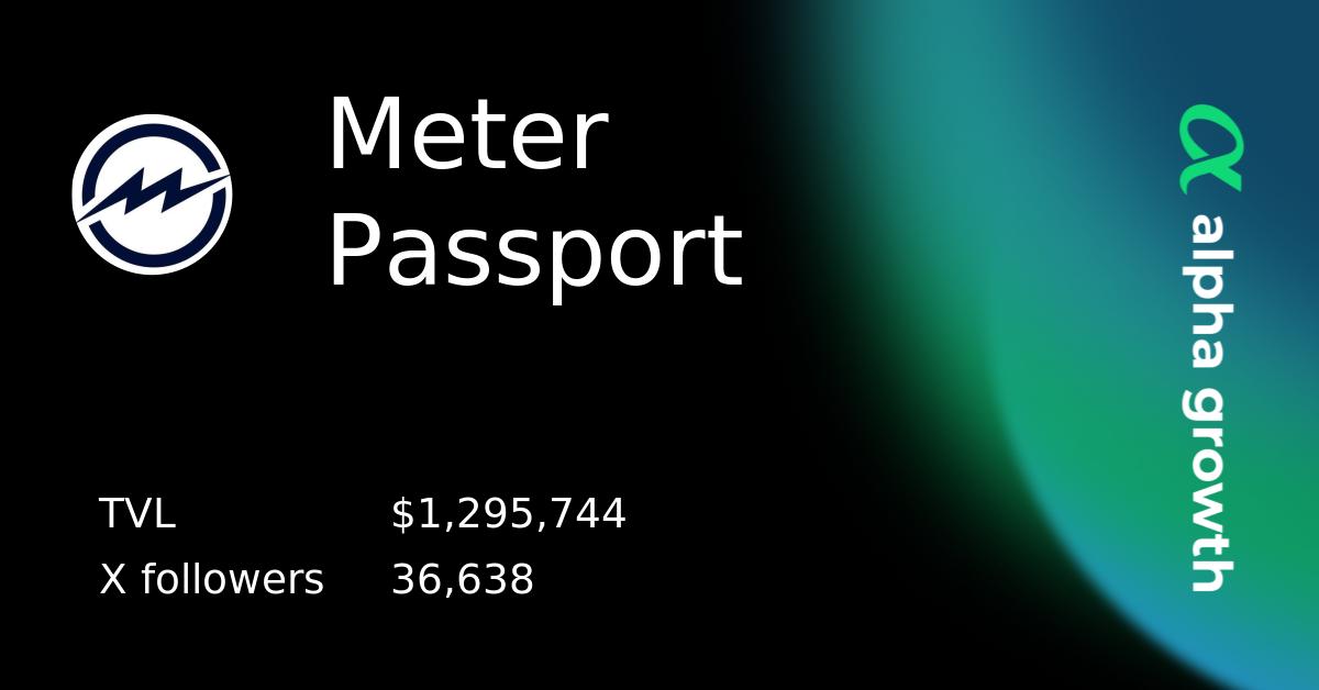 Meter Passport Crypto Analytics & User Data AlphaGrowth