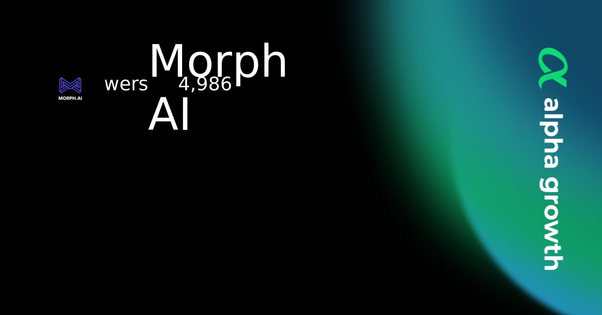 Morph AI & morphai Token Crypto Analytics & User Data | AlphaGrowth