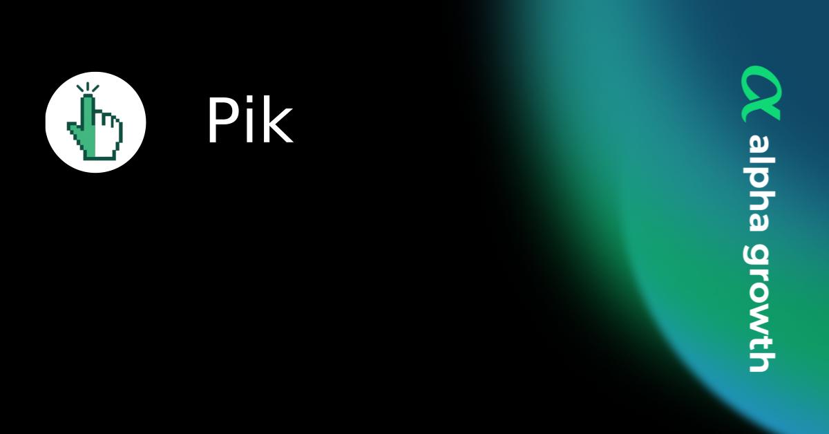 Pik & pik Token Crypto Analytics & User Data | AlphaGrowth