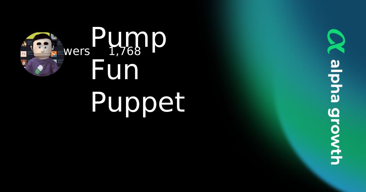 Pump Fun Puppet & puppet Token Crypto Analytics & User Data | AlphaGrowth