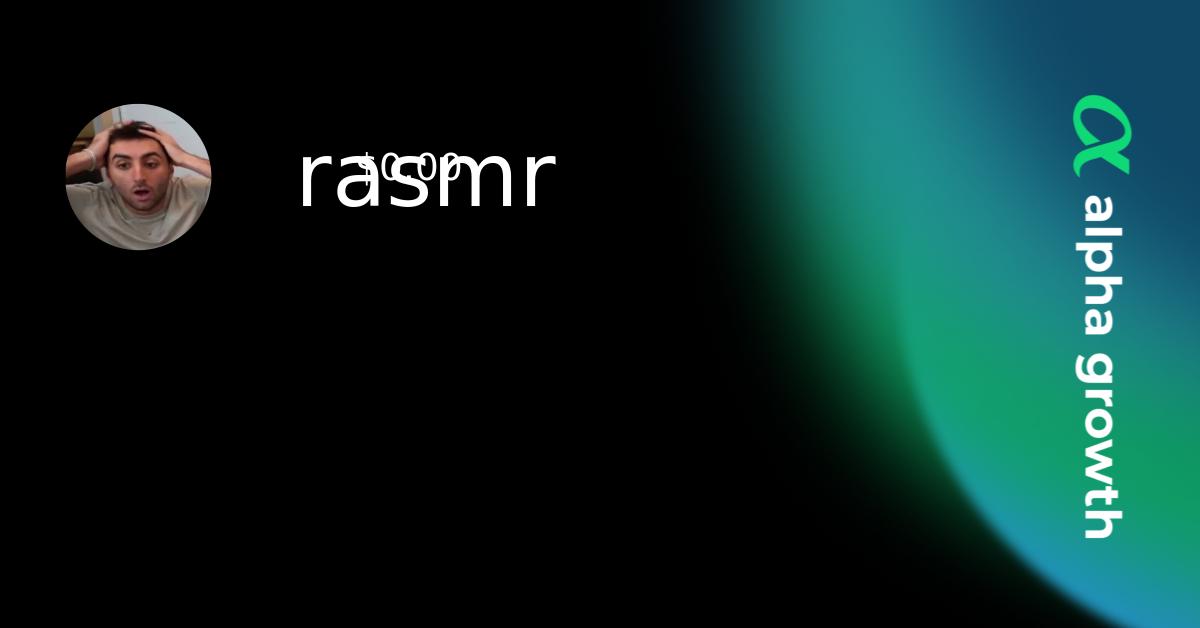 Rasmr rasmr & rasmr Token Crypto Analytics & User Data | AlphaGrowth
