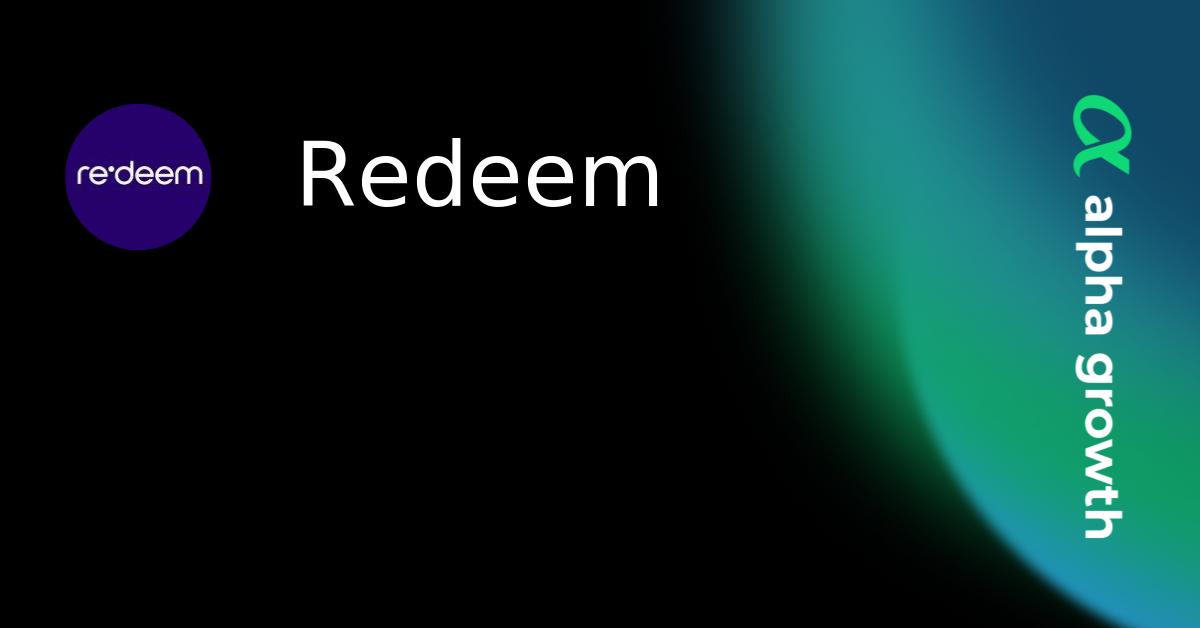 Redeem Crypto Analytics & User Data | AlphaGrowth