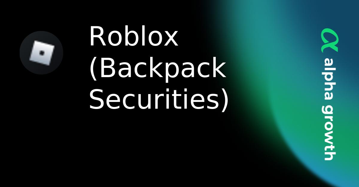 Roblox (Backpack Securities) e token rblx: análise cripto e dados de ...