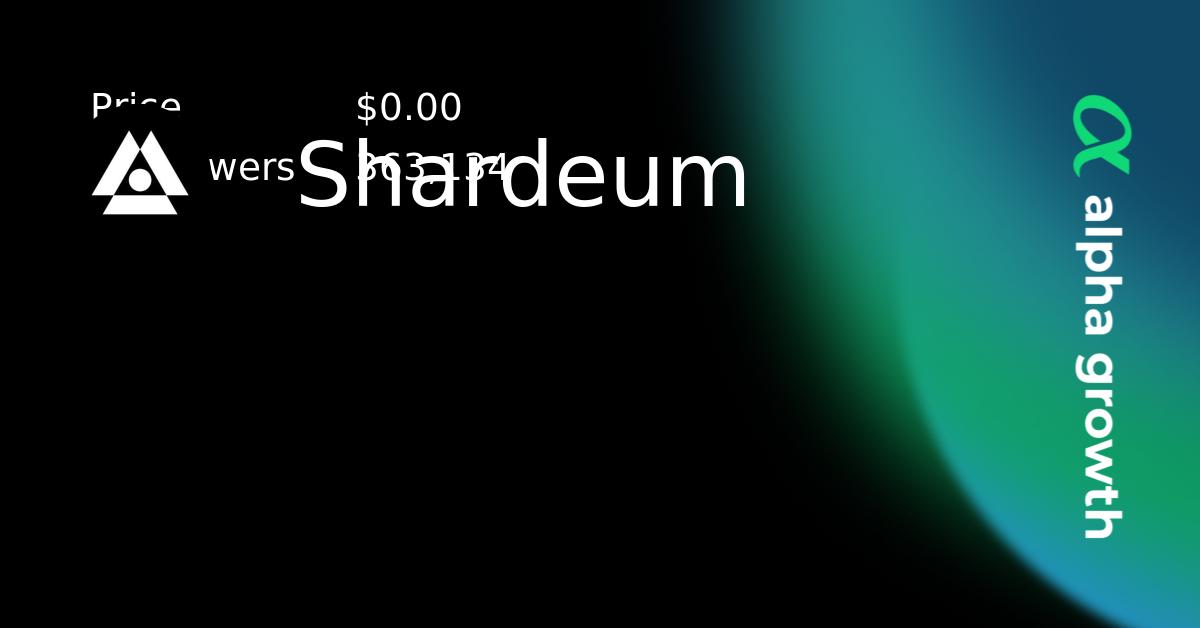 Shardeum & SHM Token Crypto Analytics & User Data | AlphaGrowth