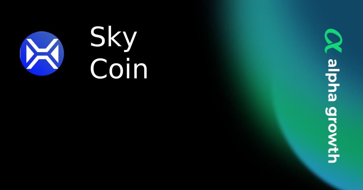 Sky Coin & xso Token Crypto Analytics & User Data | AlphaGrowth