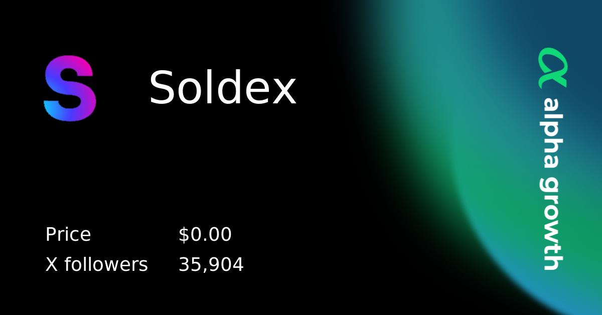 Soldex & solx Token Crypto Analytics & User Data | AlphaGrowth