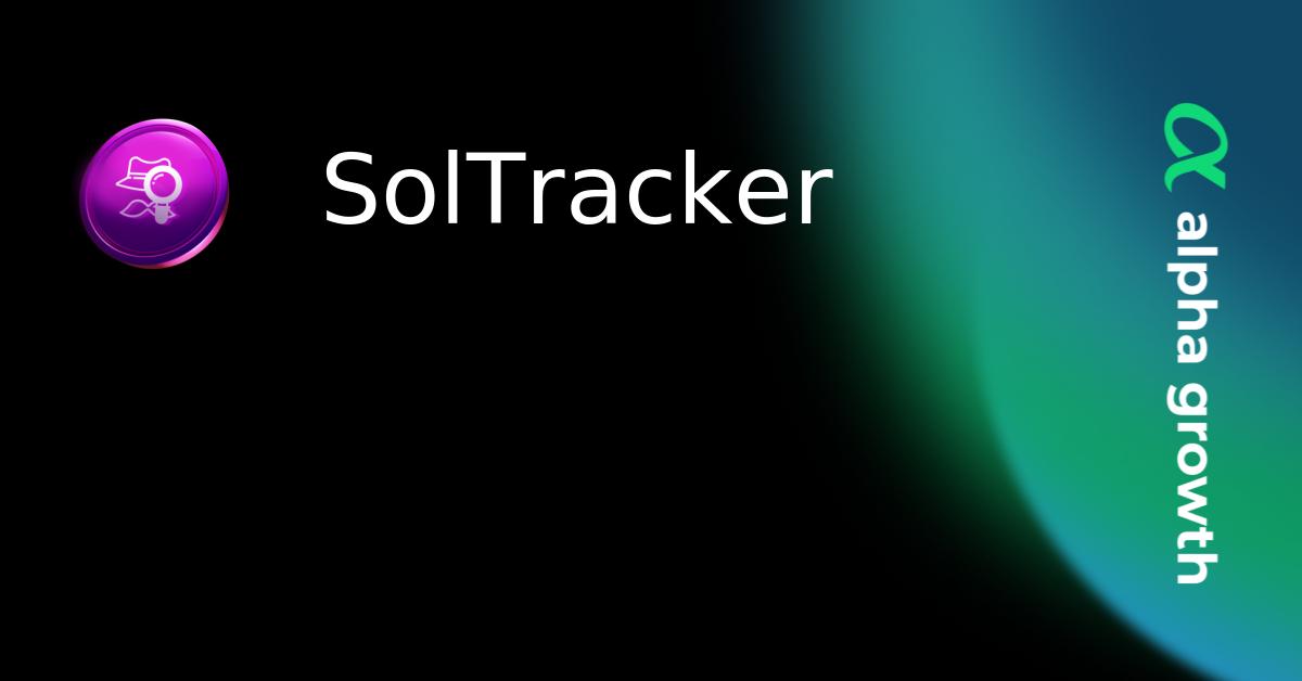 SolTracker & tracker Token Crypto Analytics & User Data | AlphaGrowth