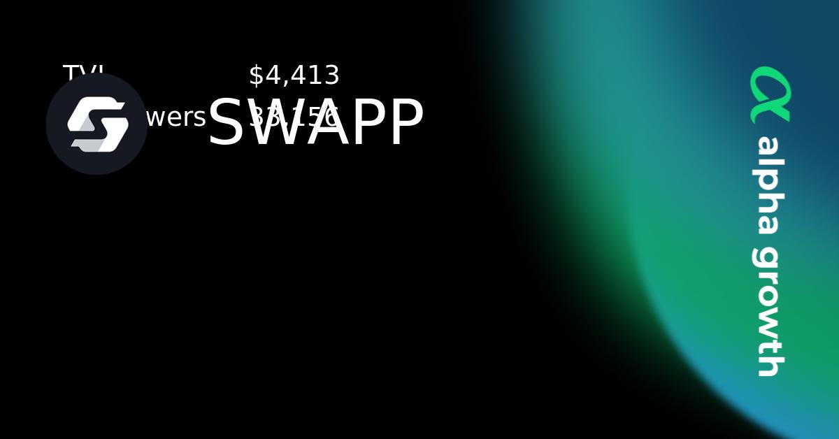 SWAPP & SWAPP Token Crypto Analytics & User Data | AlphaGrowth