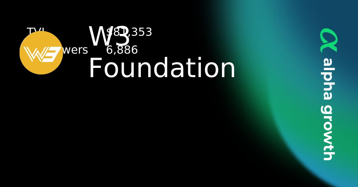 W3 Foundation Crypto Analytics & User Data | AlphaGrowth