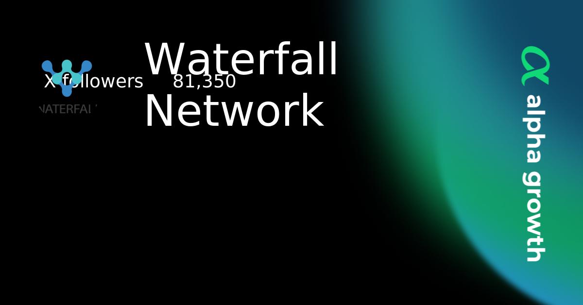 Waterfall Network Crypto Analytics & User Data | AlphaGrowth