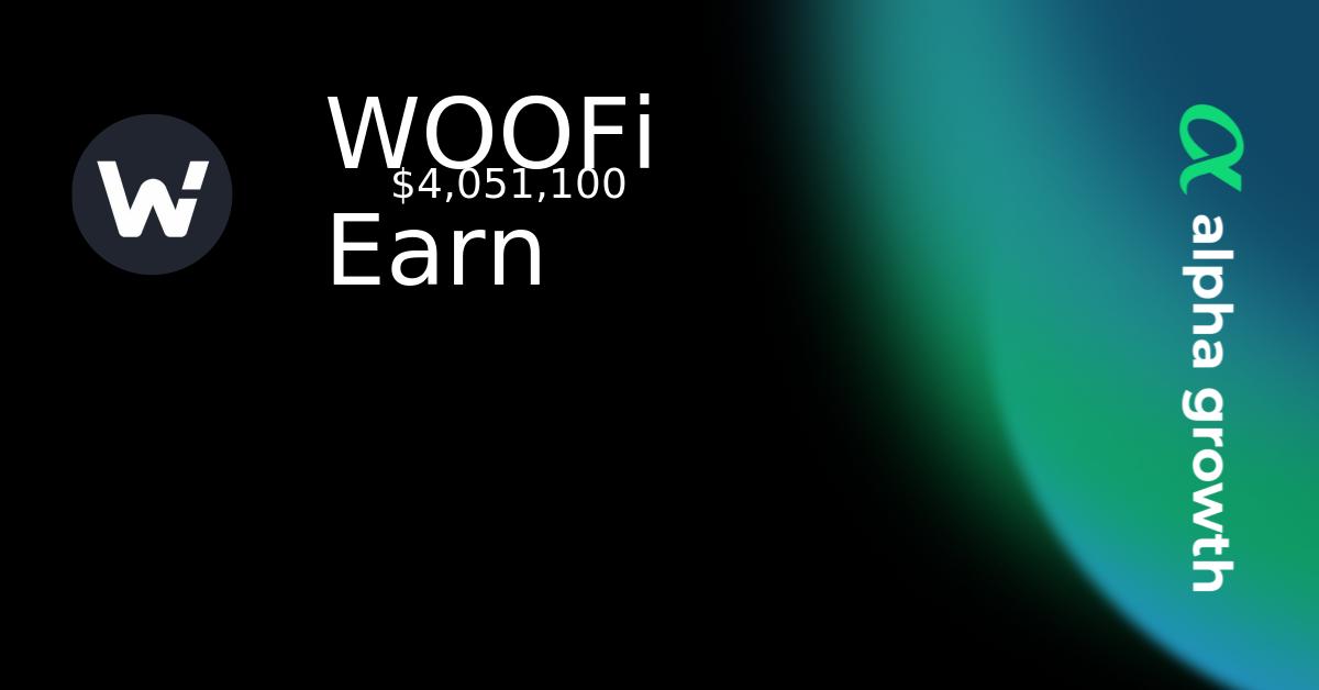 WOOFi Earn & WOO Token Crypto Analytics & User Data | AlphaGrowth